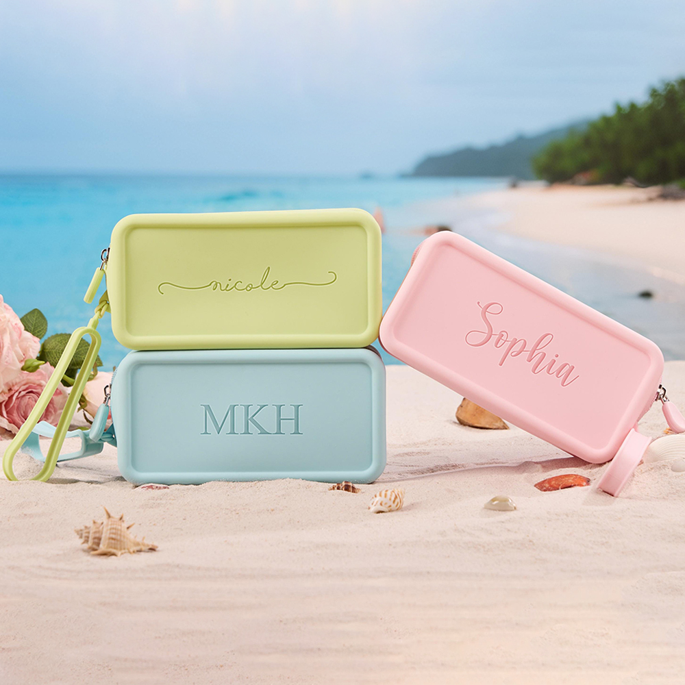 Personalized Silicone Waterproof Beach Makeup Bag 