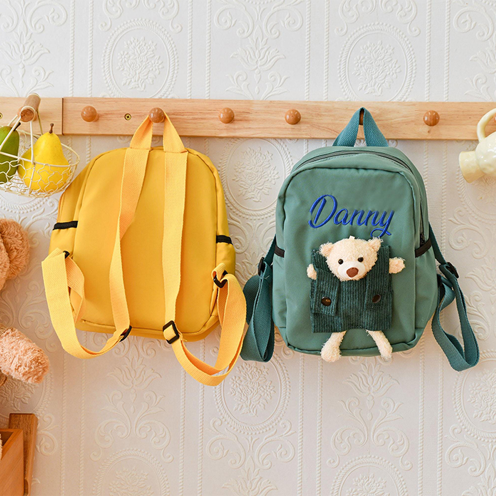 Personalized Embroidery Bear Back to School Backpack