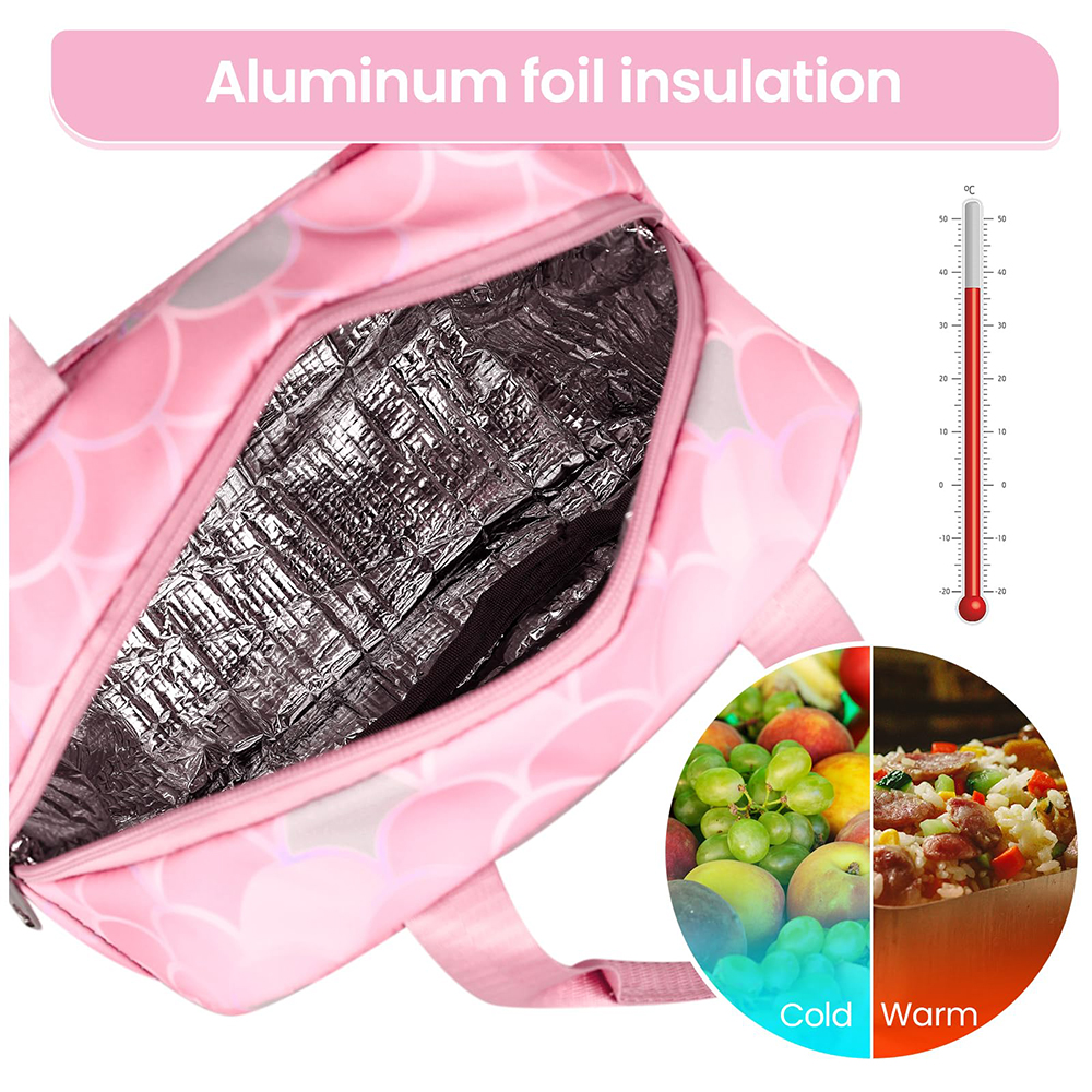 Personalized Multifunction 3 in 1 Mermaid School Backpack Set