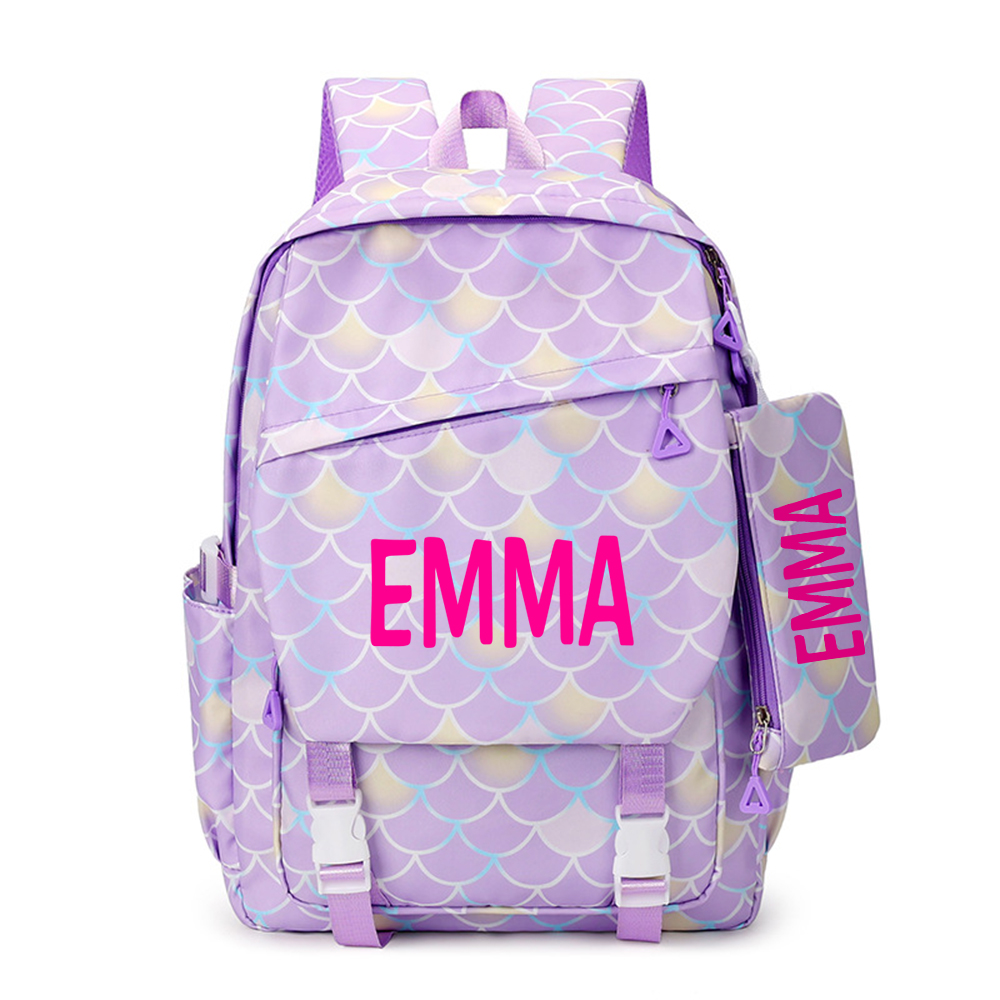 Personalized Original Mermaid 3 in 1 School Backpack Set