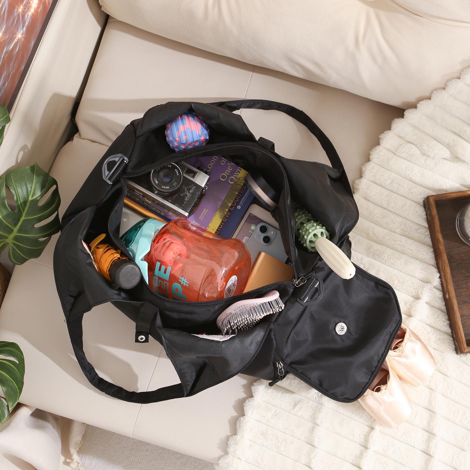 Personalized Chenille Letter Patch WaterProof Sport Travel Bag