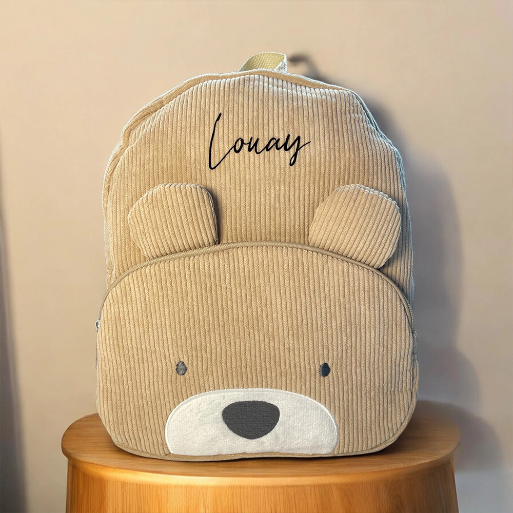 Personalized Lovely Corduroy Animals Backpack
