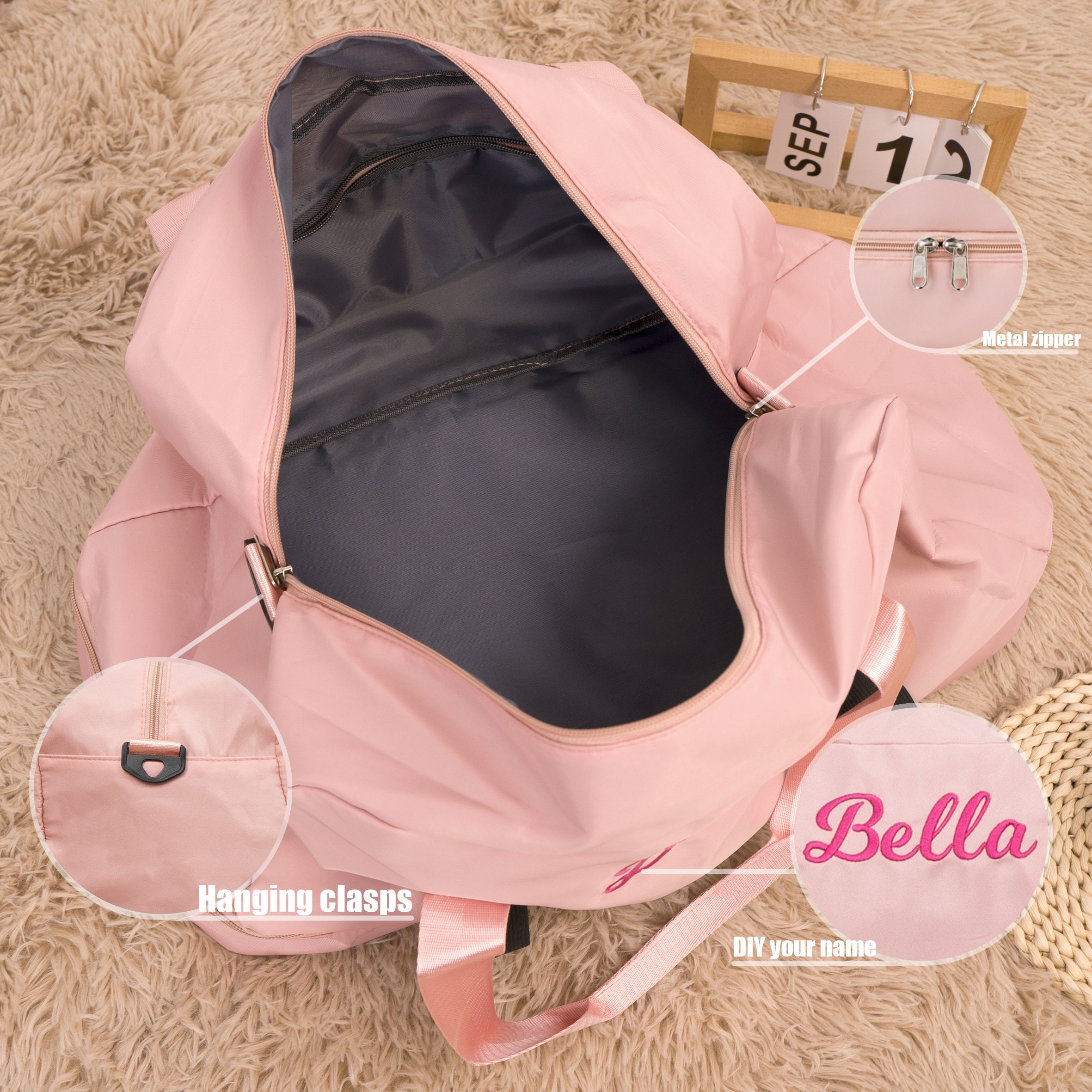 Personalized Embroidery Color Duffle Bag