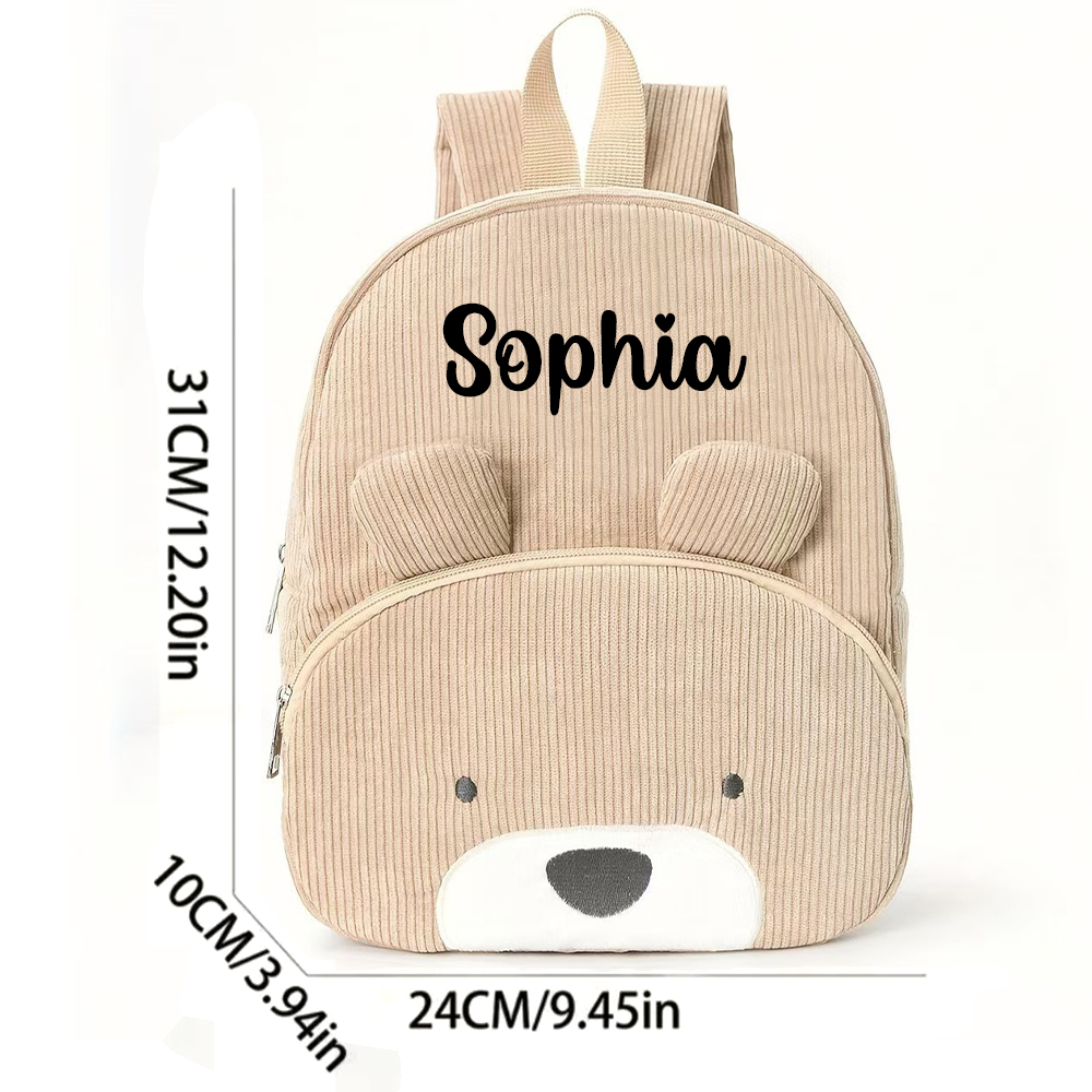 Personalized Lovely Corduroy Animals Backpack