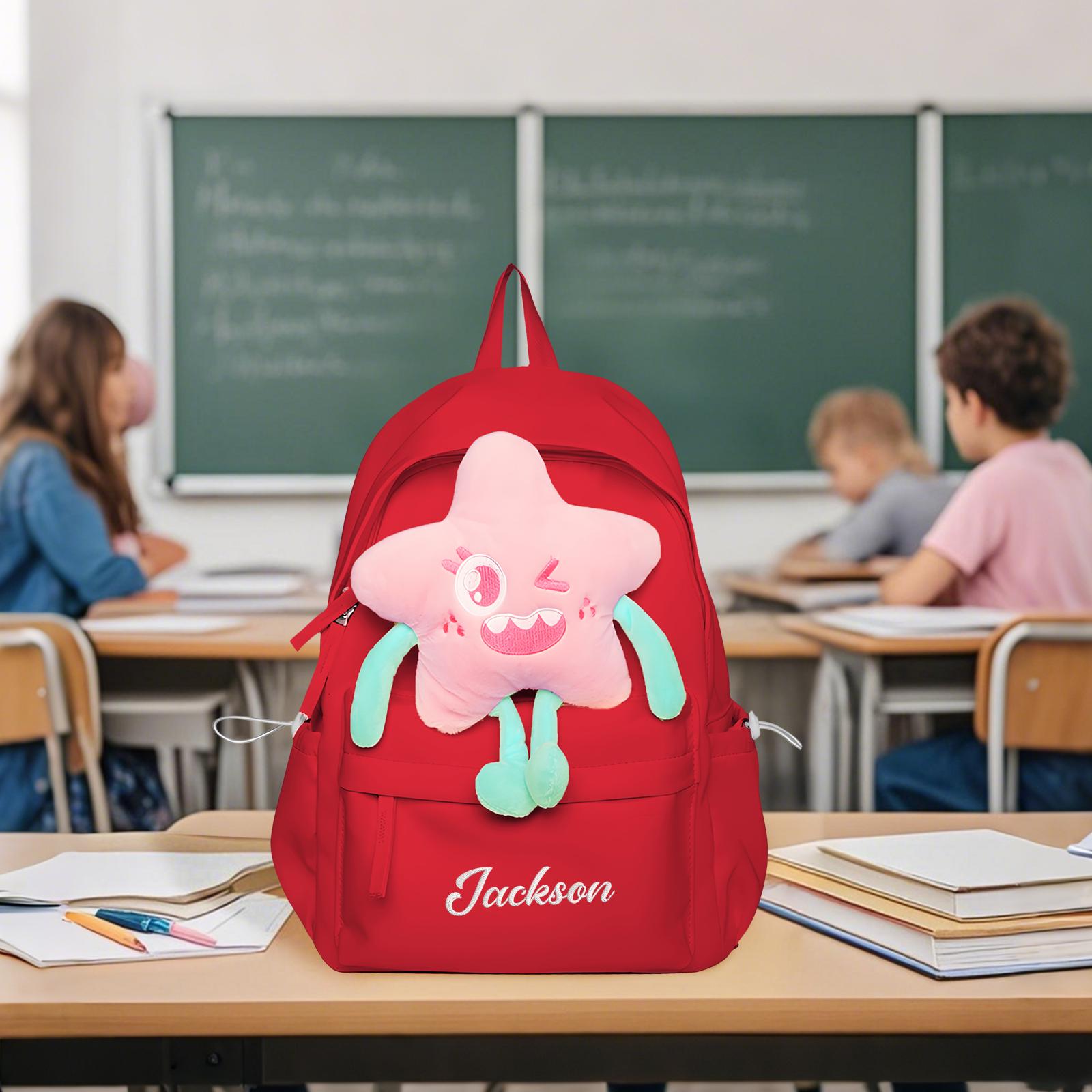 Personalized Embroidery Toddler Backpack with Star Smile