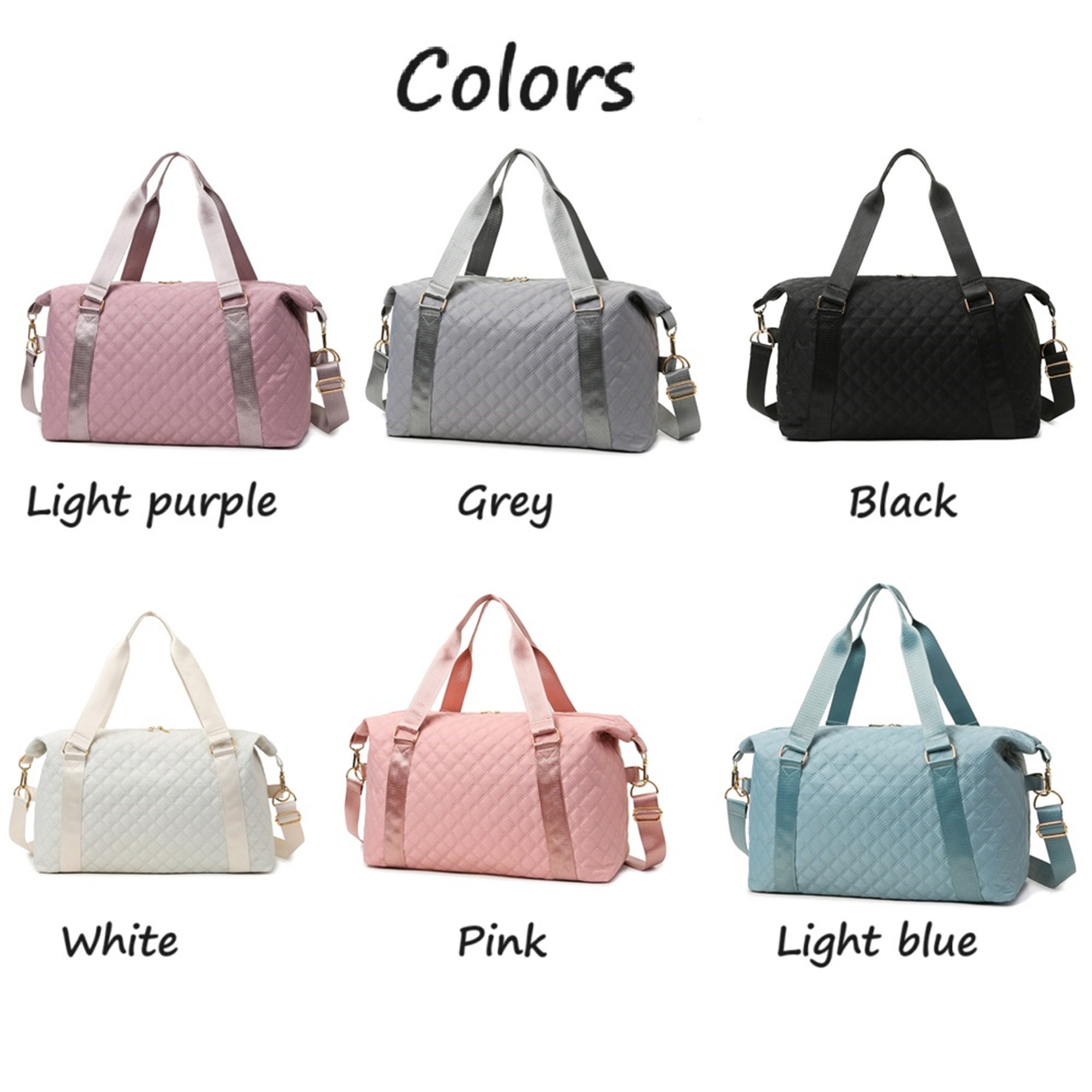 Personalized Chenille Letter Water Proof Duffle Bag