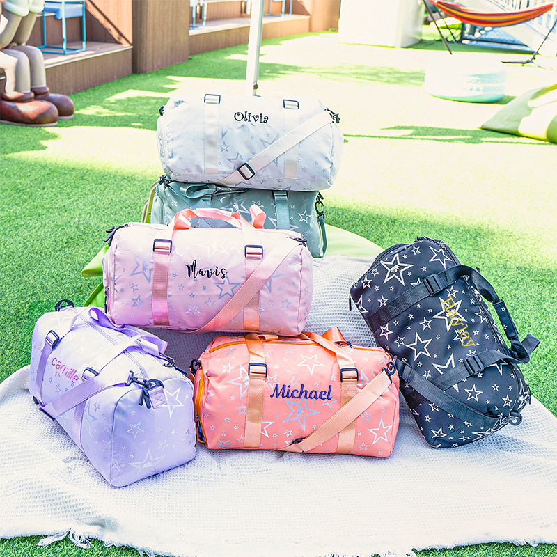 Personalized Embroidery Star Oxford Fabric Duffle Bag