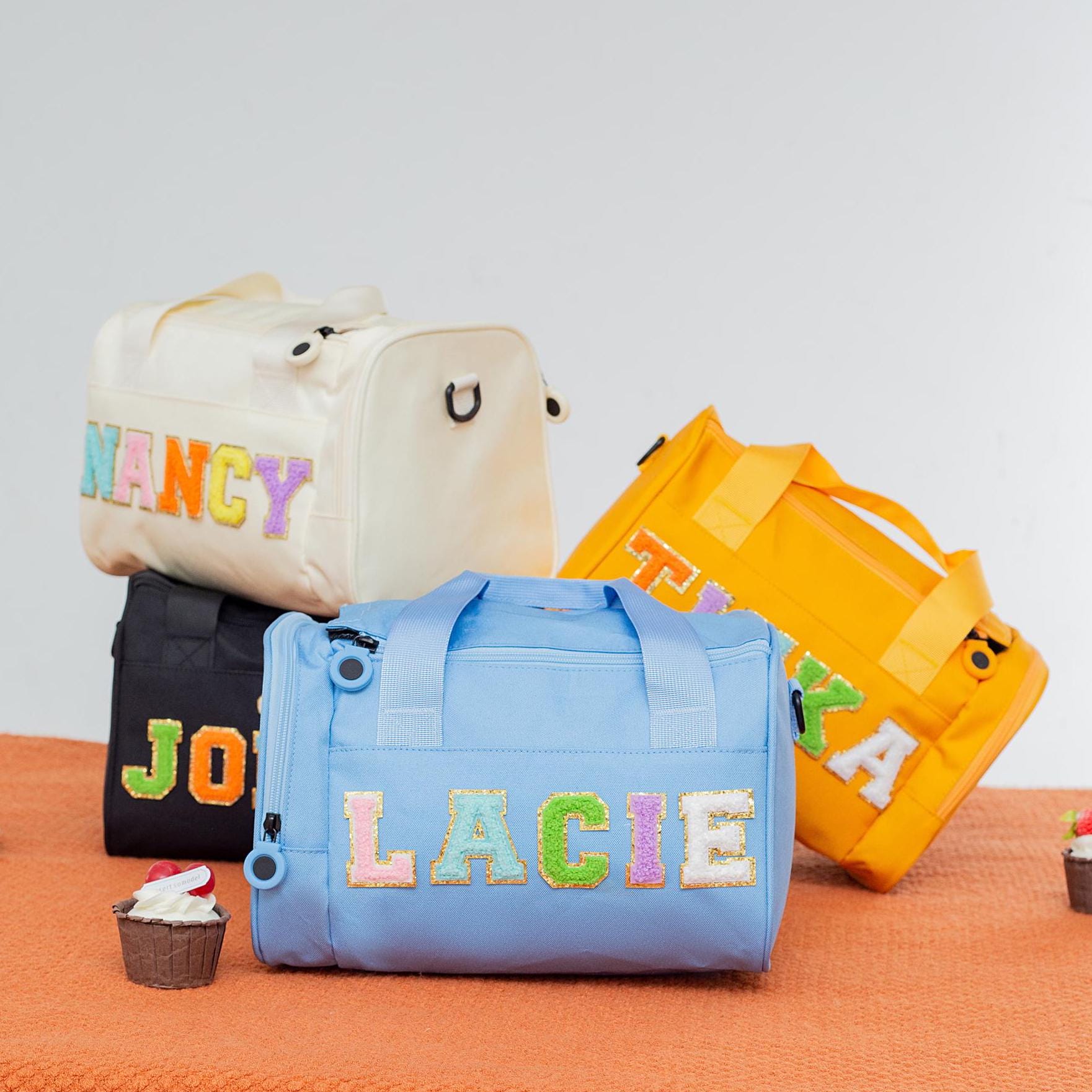 Personalized Chenille Letter Water Proof Duffle Dance Bag