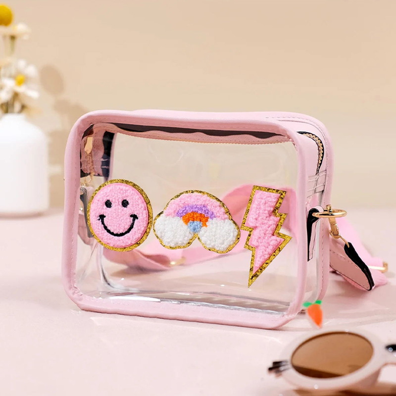 Personalized PVC Kid Chenille Patch Crossbody Bag