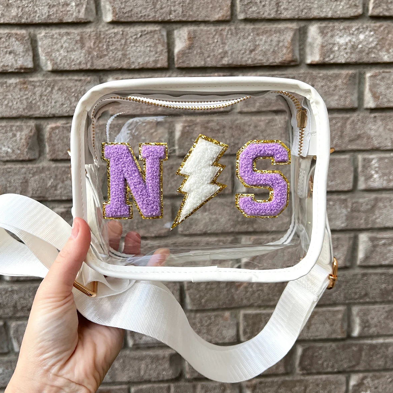 Personalized PVC Kid Chenille Patch Crossbody Bag