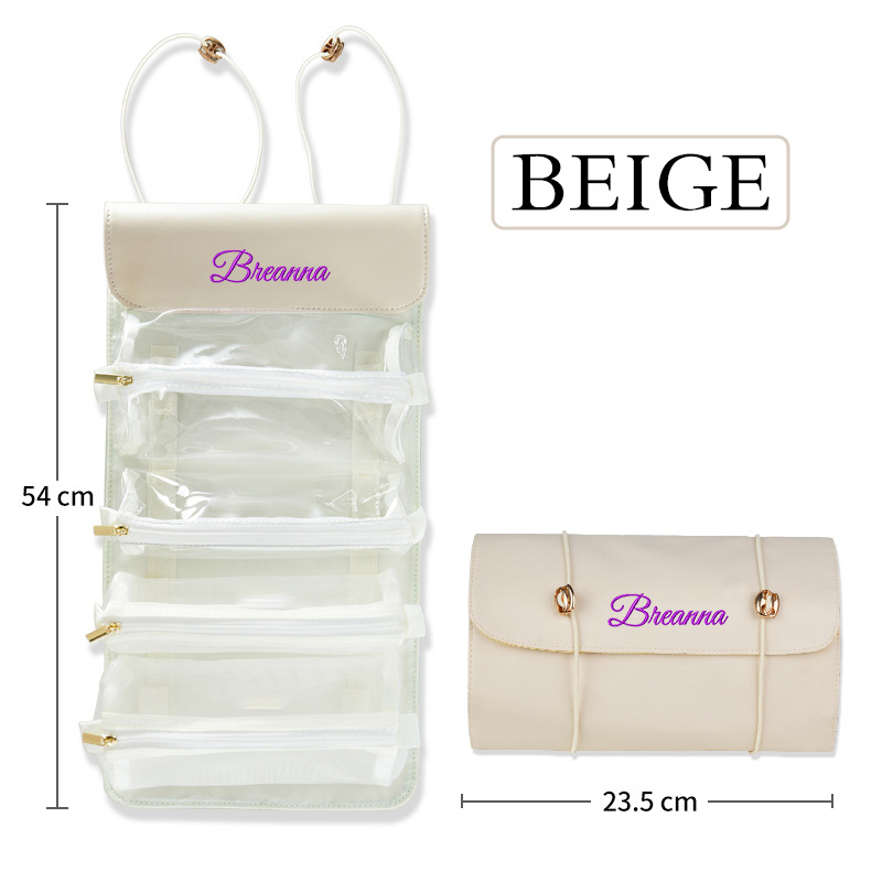 Personalized Embroidered Roll-Up Packaging Toiletry Bag