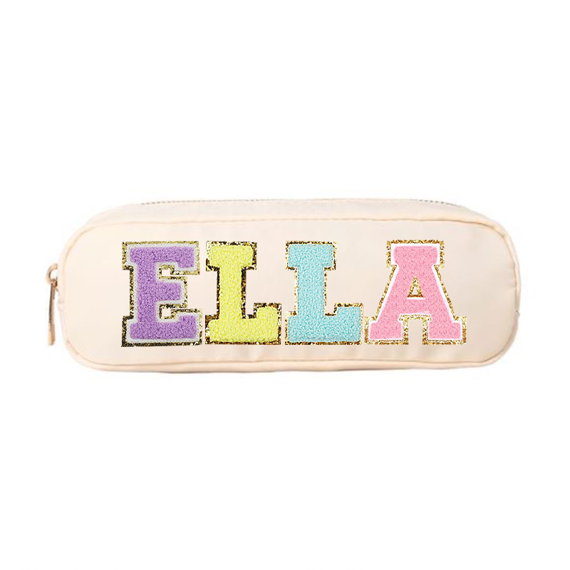 Personalized Chenille Letters Patch Kids Pencil Case