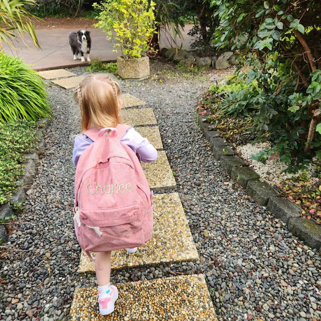 Personalized Hand Embroidered  Kids School Backpack