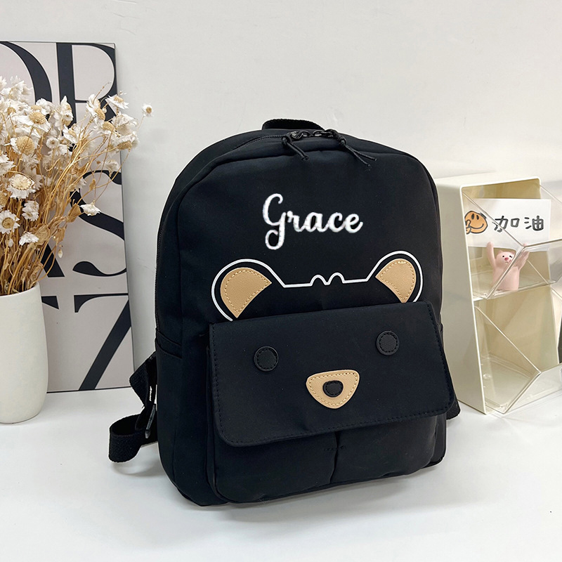 Personalized Embroidery Kid Color Bear Backpack
