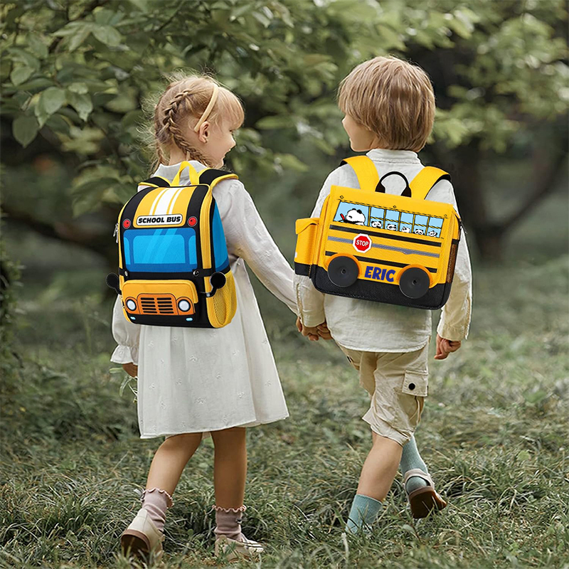Personalized 3D School Bus Backpack
