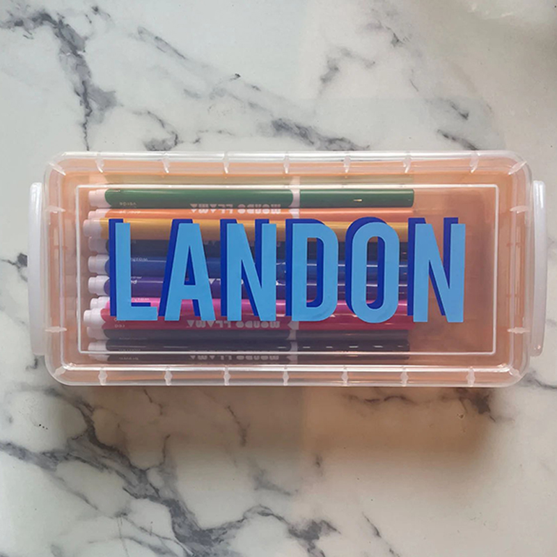 Personalized Kids Crayon Pencil Case (Colored Pencils Included) 