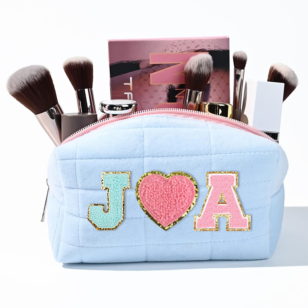 Personalized Chenille Letter Fluffy Storage Bag