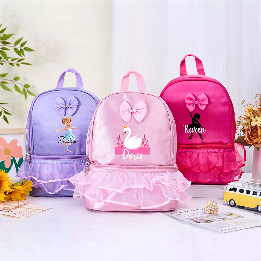 Personalized Kids Cute Ballet Dancer Backpack
