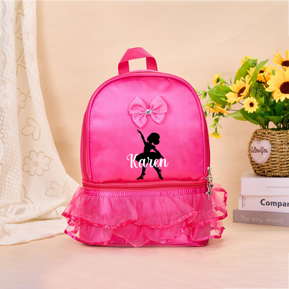 Personalized Kids Cute Ballet Dancer Backpack