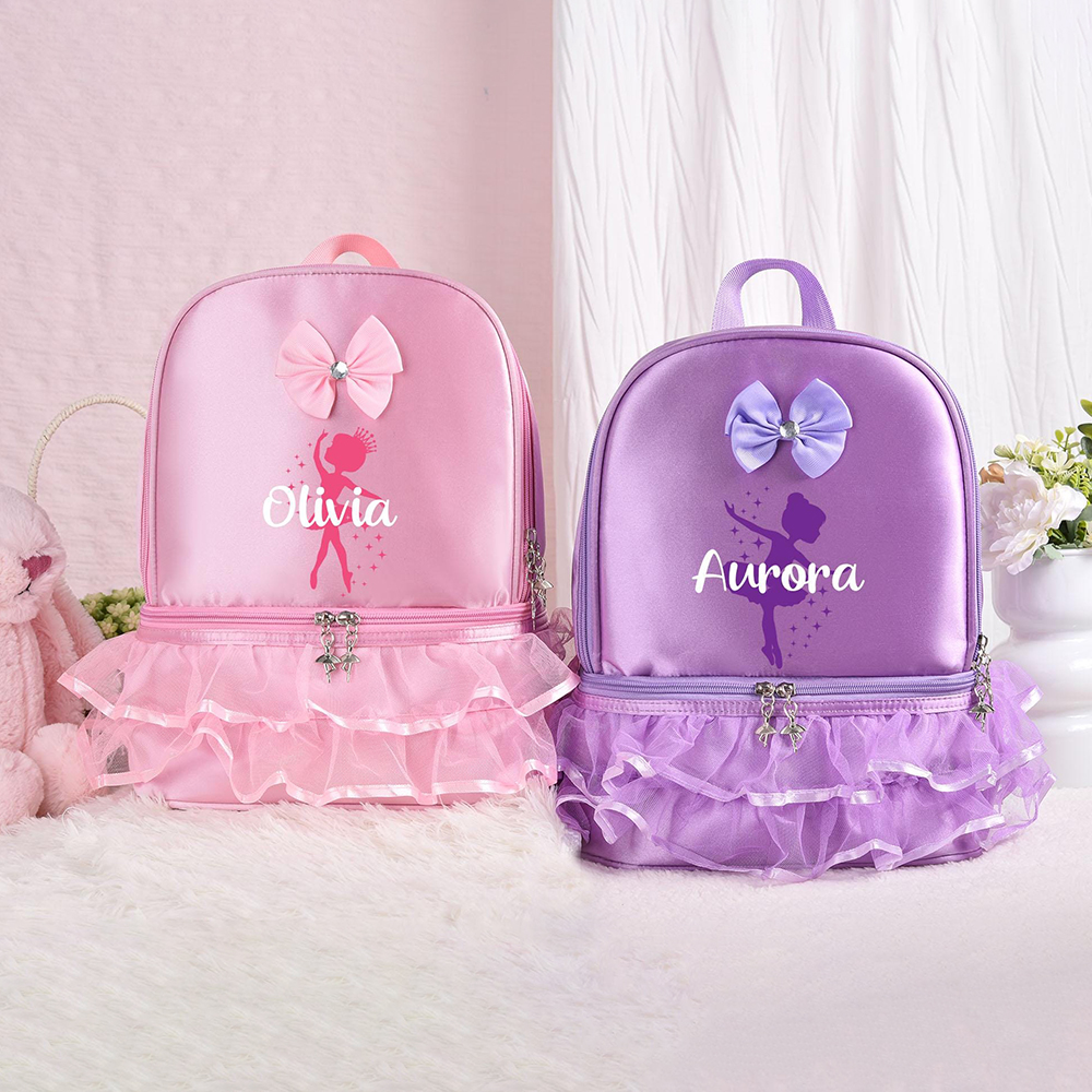 Personalized Girls Ballerina Lace Backpack