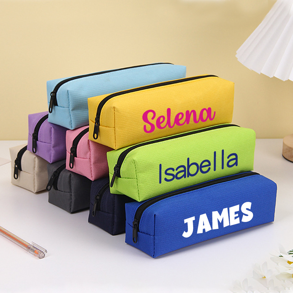 Personalized Colorful Canvas Pencil Bag