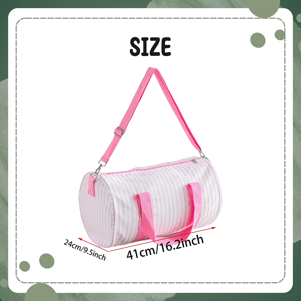 Personalized Embroidery Kids Striped Ballet Bag