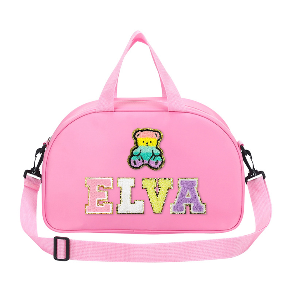 Personalized Chenille Letter Patch Gymnastic Dancing Bag