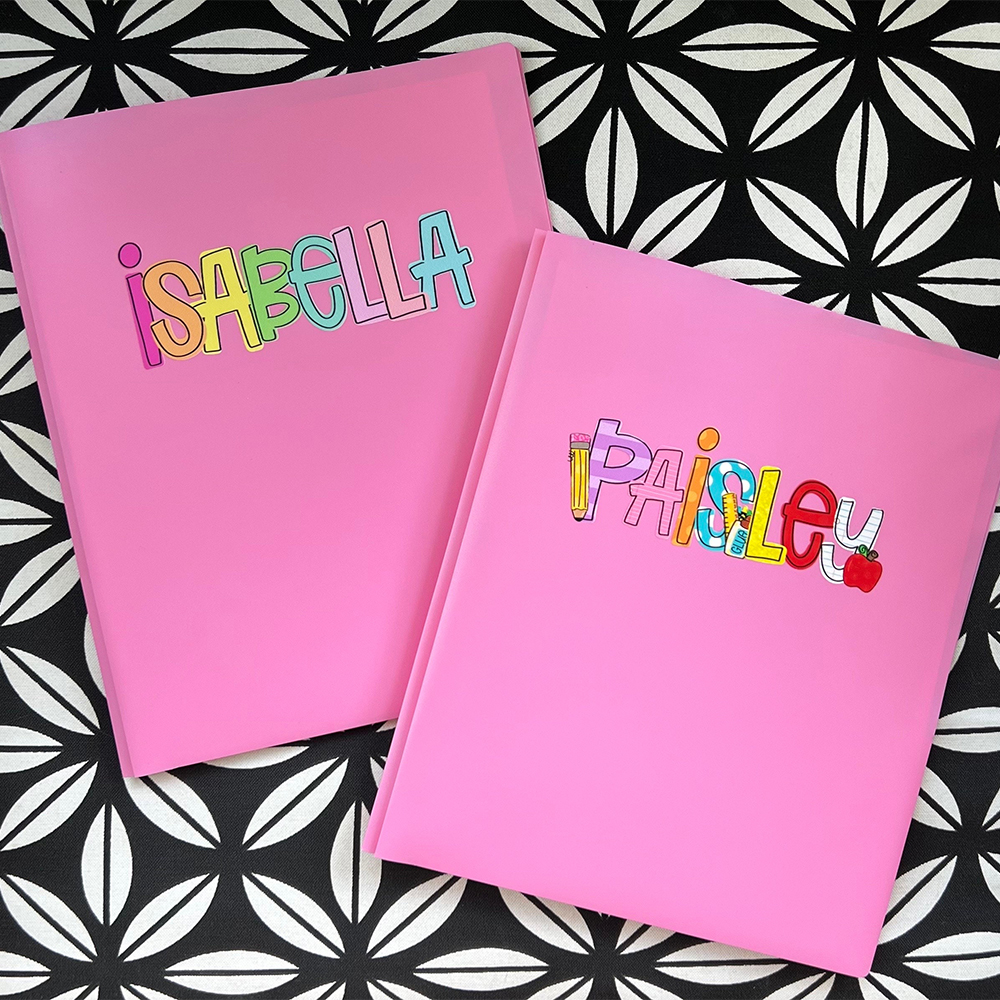 Personalized Back To School Colourful Folder