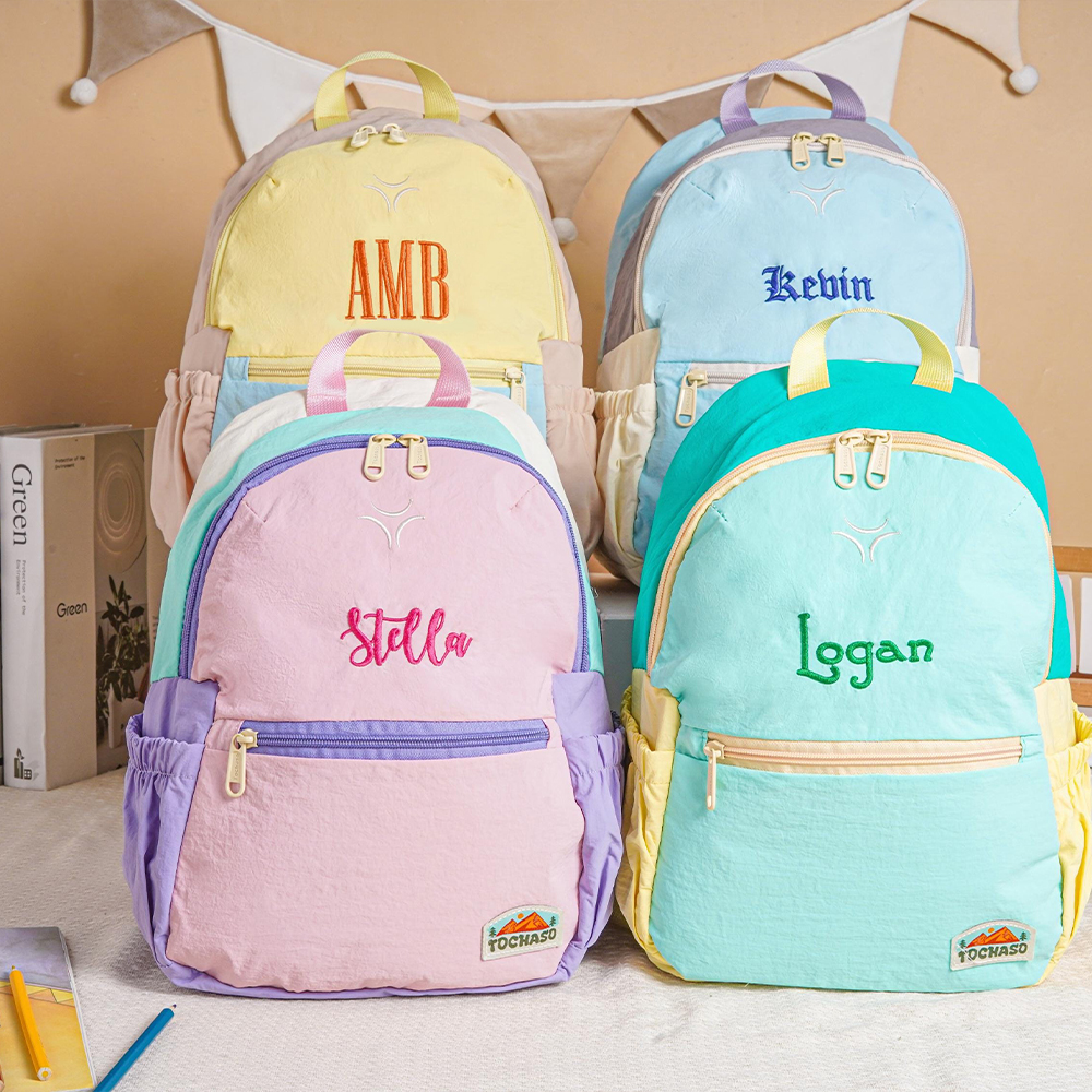Personalized Embroidery Kids Colorful Ultralight Backpack