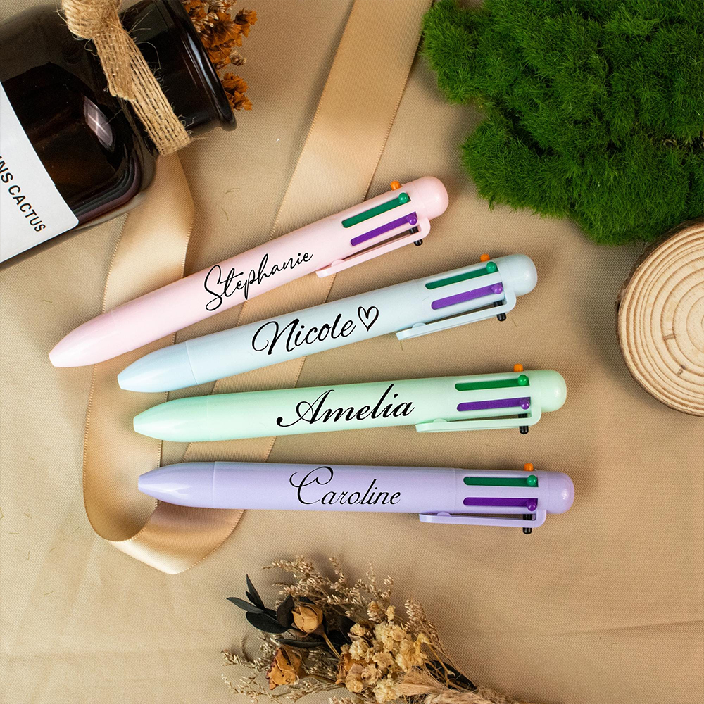 Personalized Multi Purpose 6 Colors Business Pens
