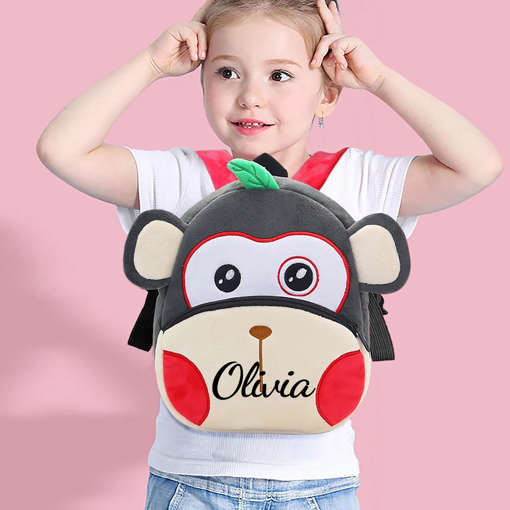 Personalized Cute Monkey Animals Toddler Backpack