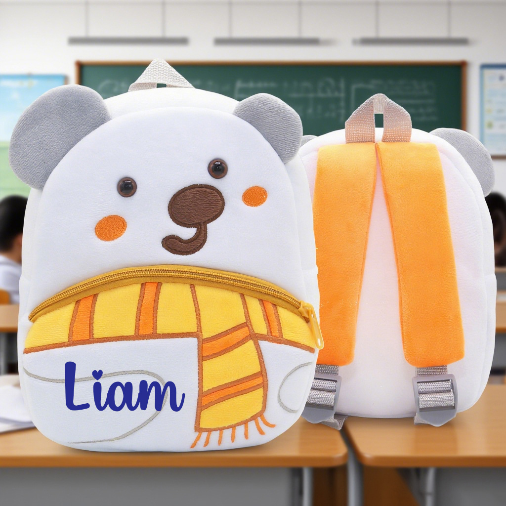 Personalized Cute Polar Bear Animals Toddler Backpack