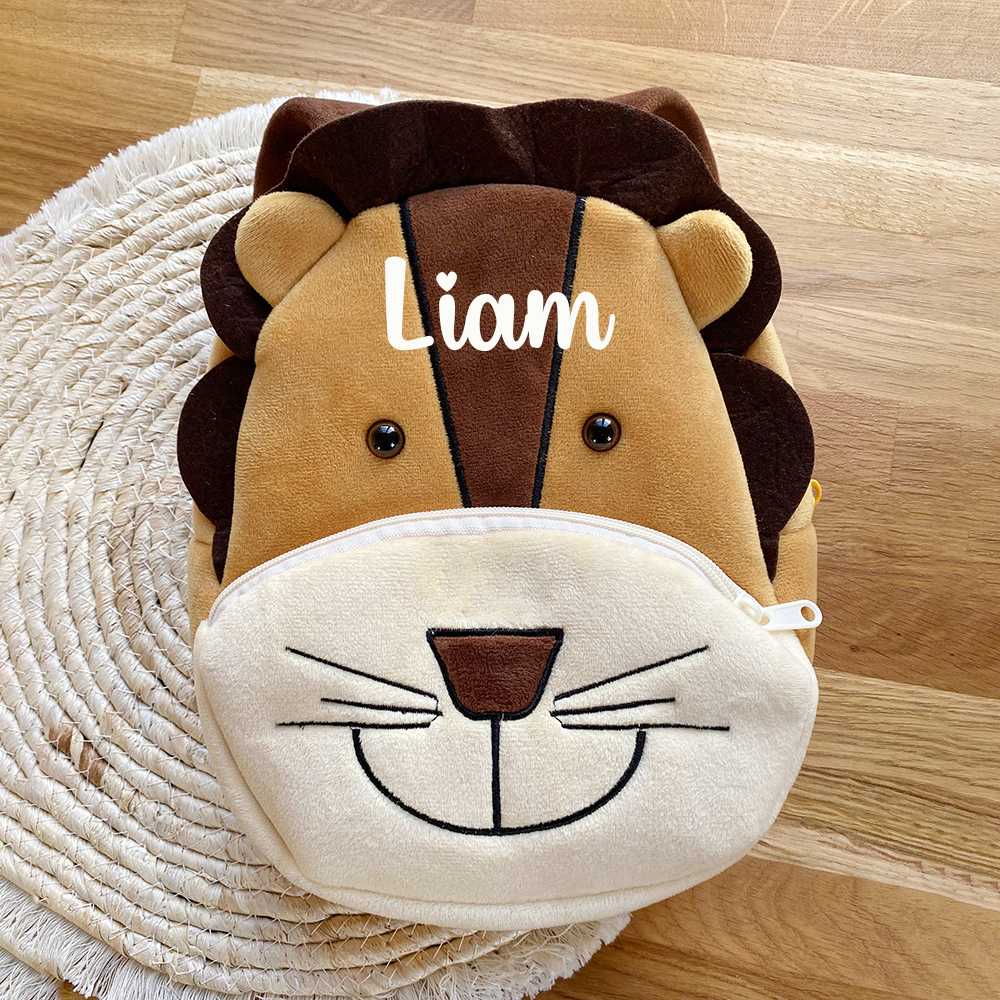 Personalized Cute Lion Animals Toddler Backpack
