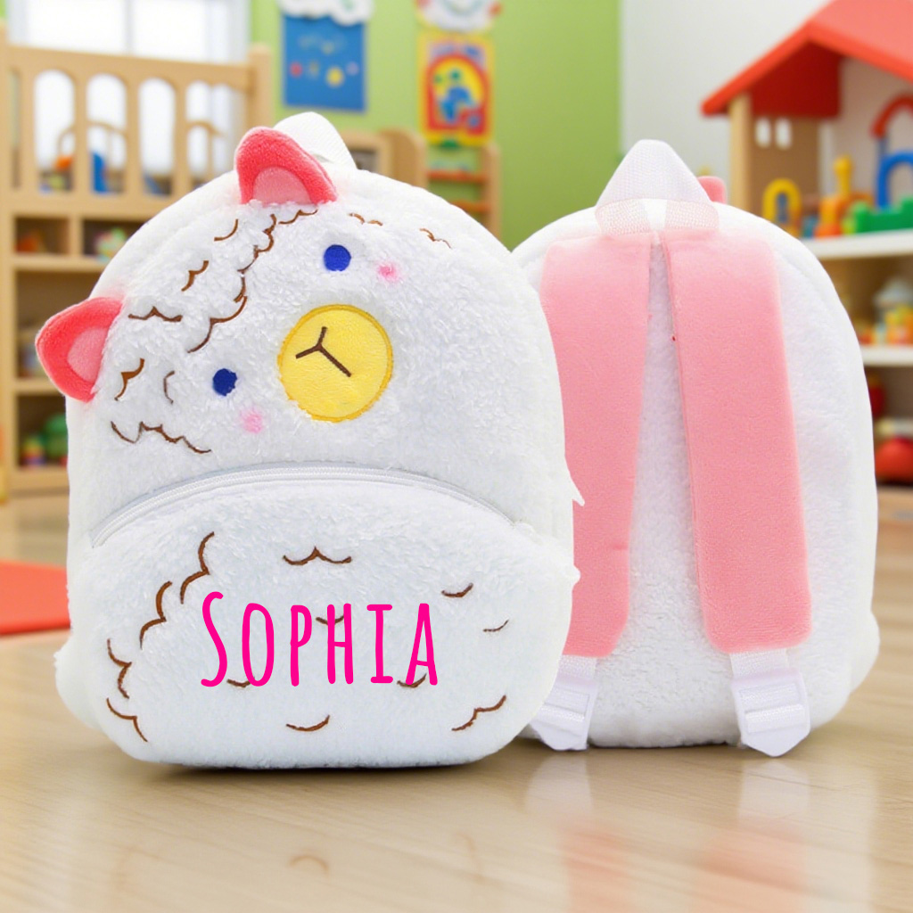 Personalized Cute Alpaca Animals Toddler Backpack