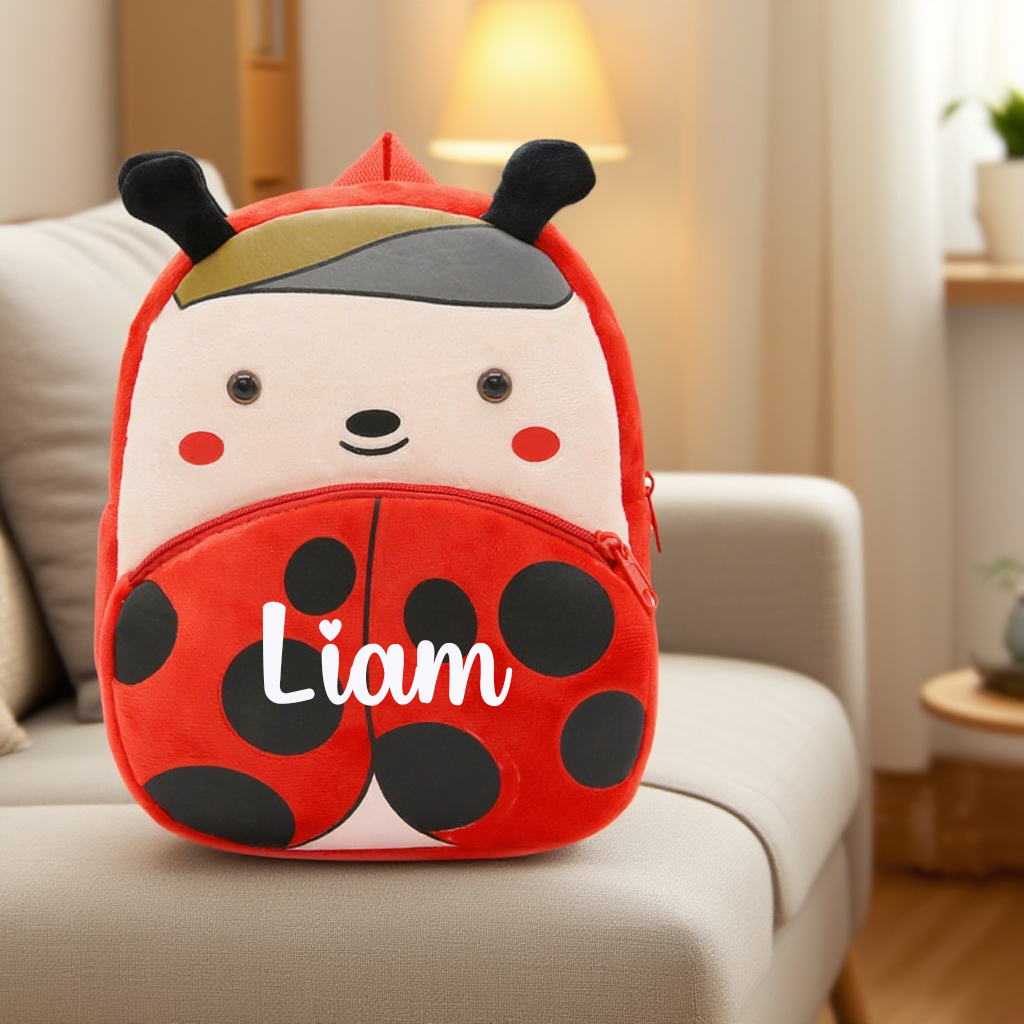 Personalized Cute Ladybug Animals Toddler Backpack