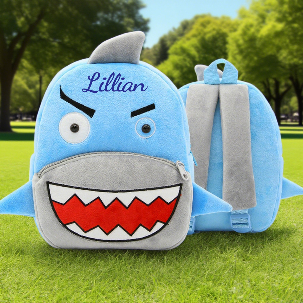 Personalized Cute Shark Animals Toddler Backpack