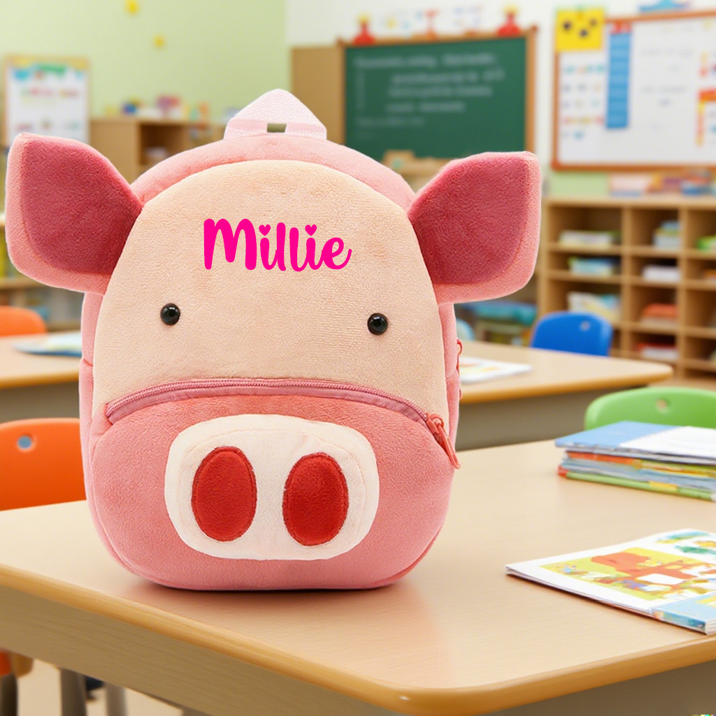 Personalized Cute Pig Animals Toddler Backpack
