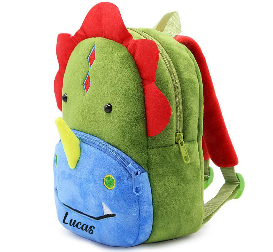 Personalized Cute Color Dinosaur Animals Toddler Backpack