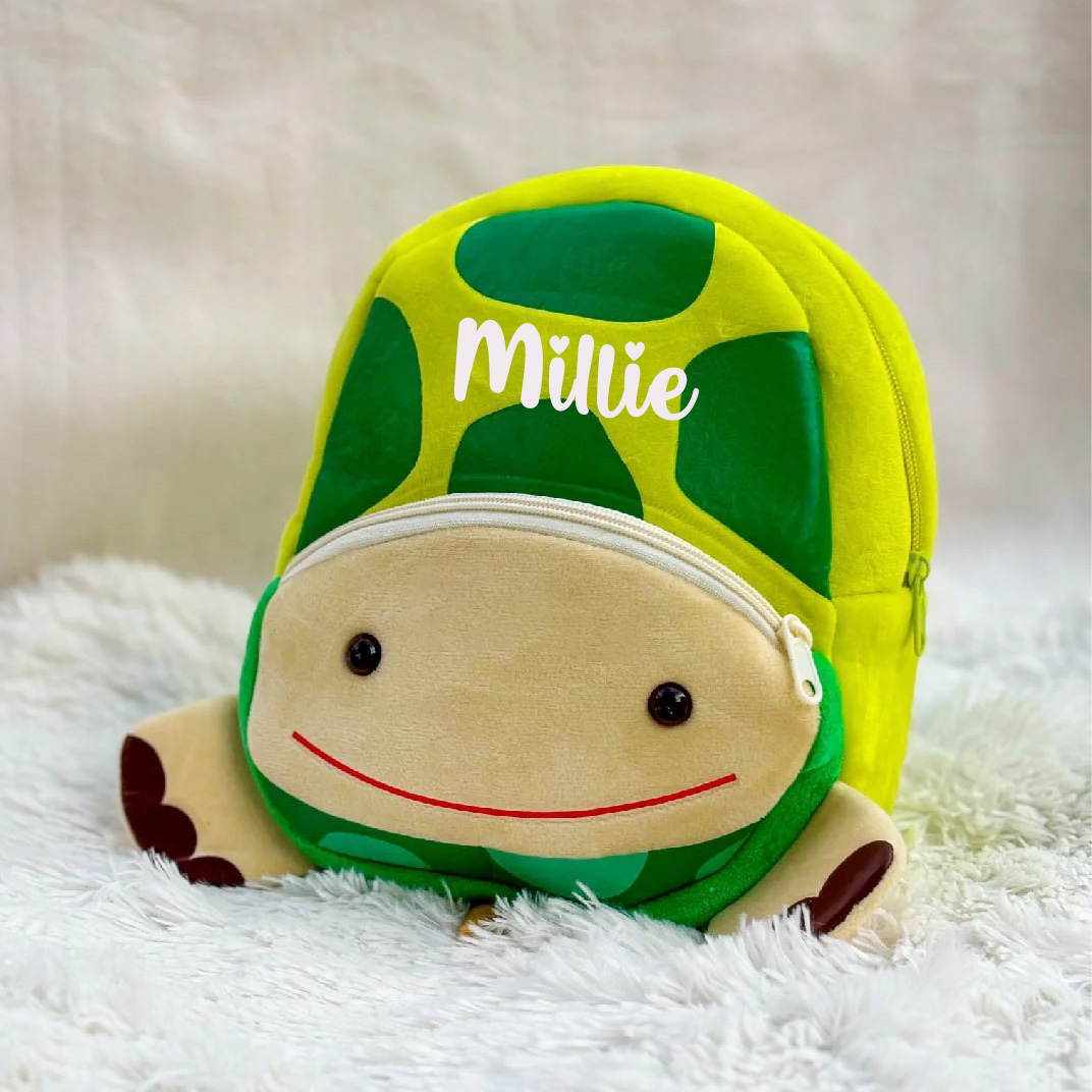 Personalized Cute Turtle Animals Toddler Backpack