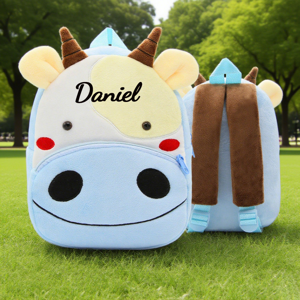 Personalized Cute Cow Animals Toddler Backpack