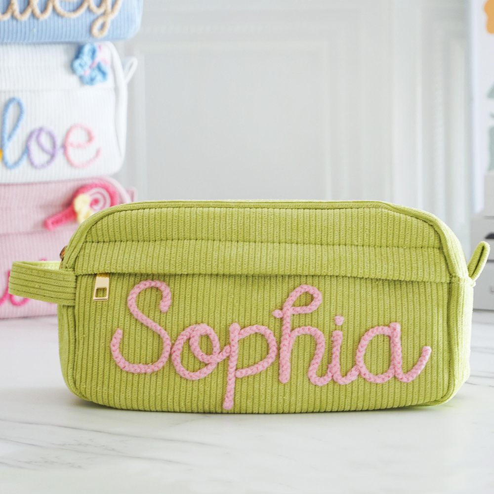 Personalized Kids Corduroy Pencil Pouch