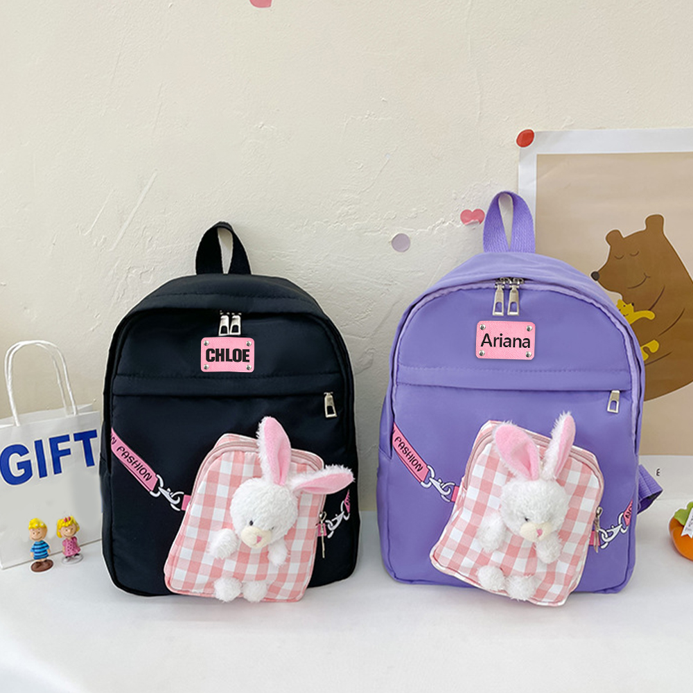 Personalized Kids Lovely Bunny School Backpack