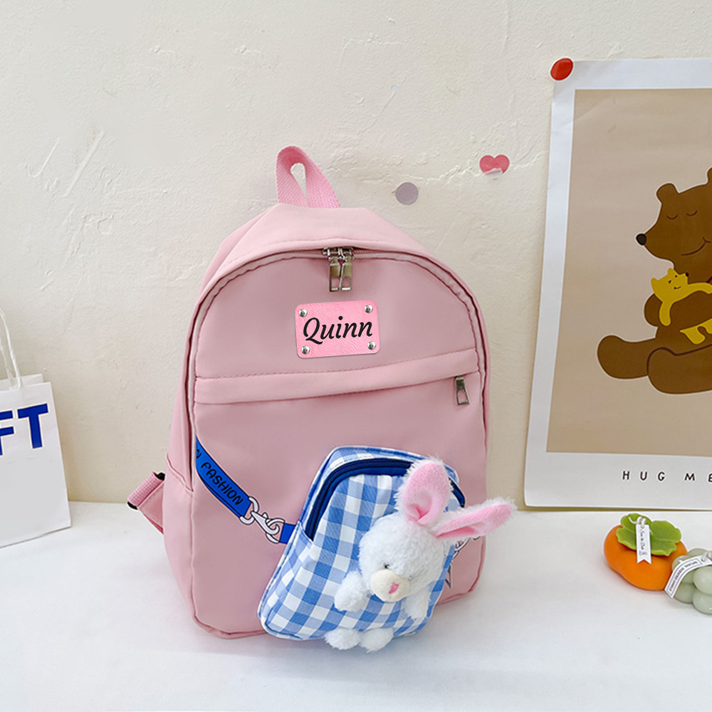 Personalized Kids Lovely Bunny School Backpack