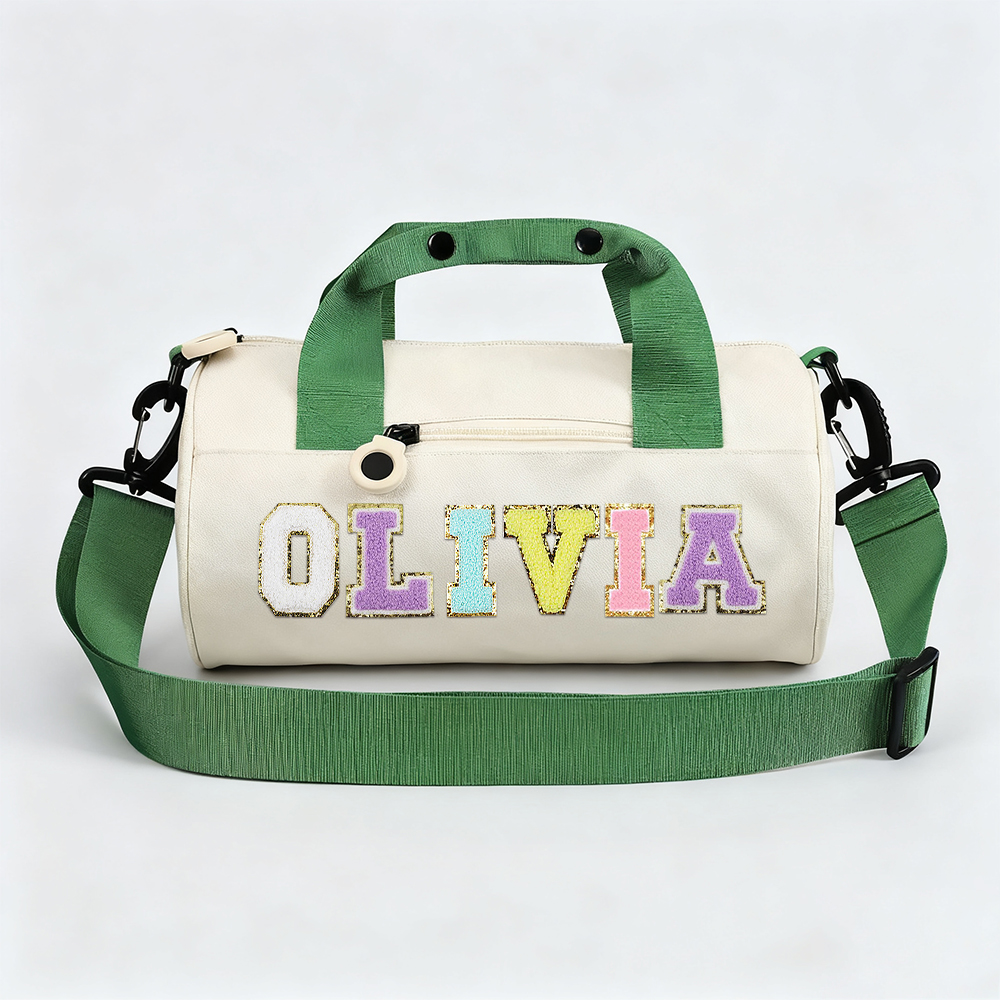 Personalized Chenille Letter Water Proof Duffle Dance Bag