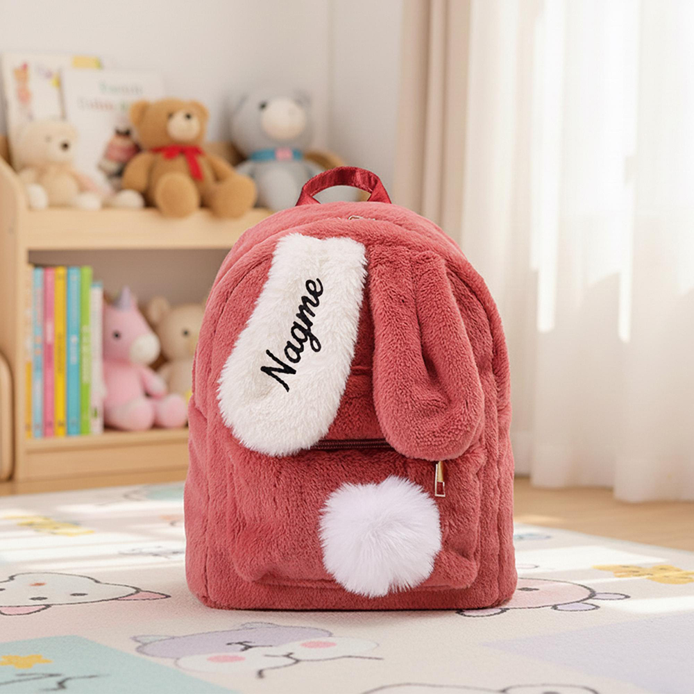 Personalized Embroidery Cute Bunny Backpack