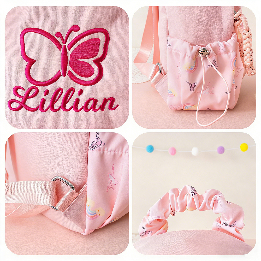 Personalized Embroidery Little Girls Dance Backpack