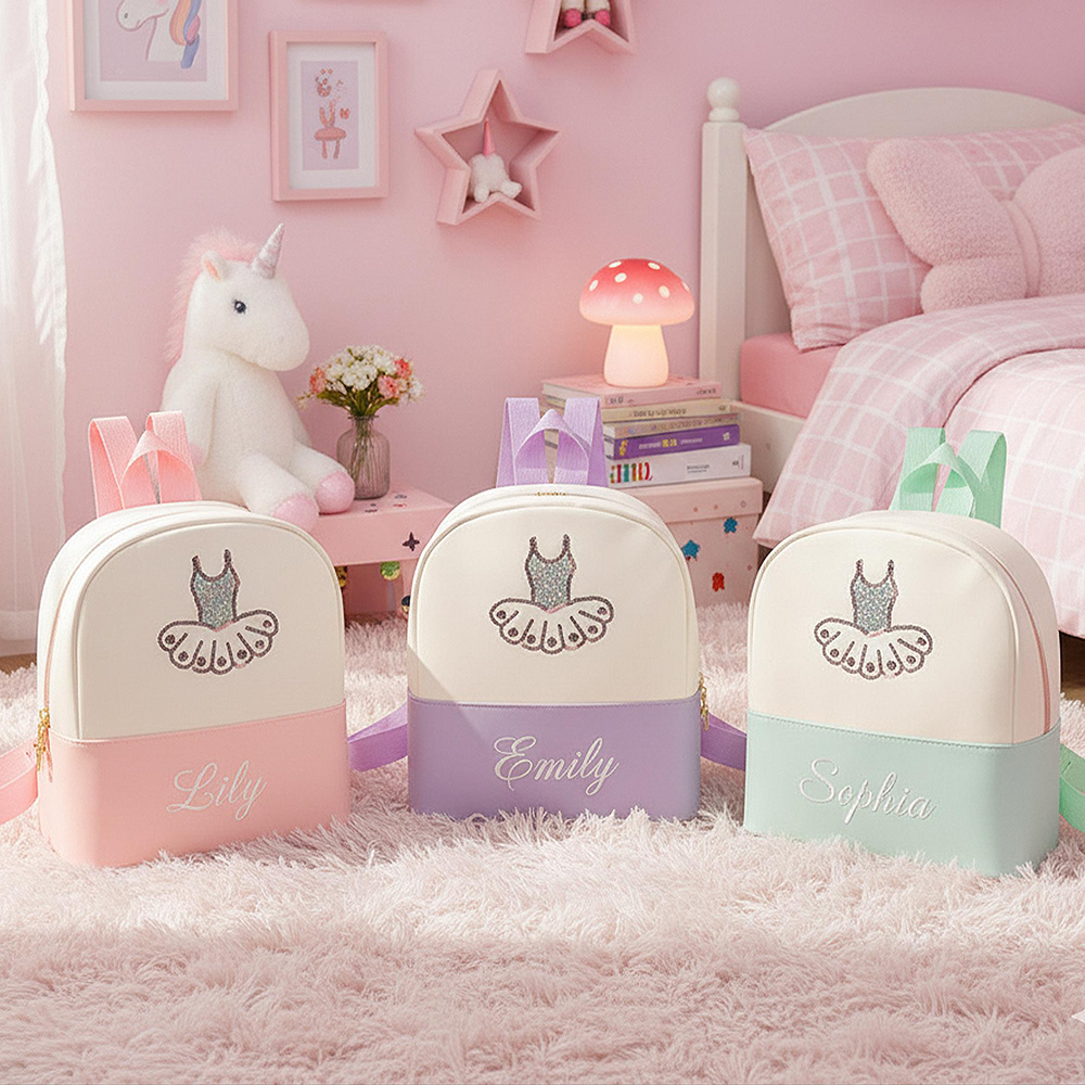 Personalized Kids Ballet Glitter Dancer Backpack