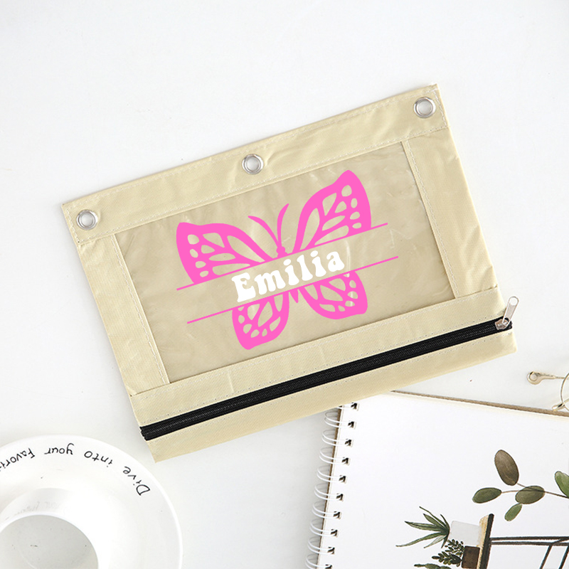 Personalized Original Canvas Zipper Kid Pencil Case