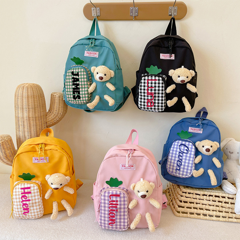 Personalized Kids Teddy Bear School Backpack