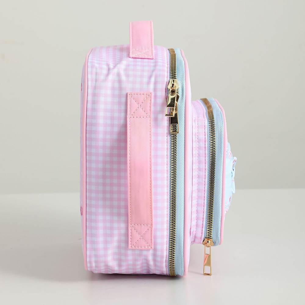 Personalized Embroidery Sweet Pink Floral Lunch Bag